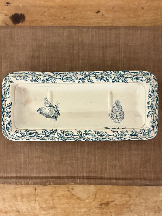 Antique French Ironstone Soap Dish