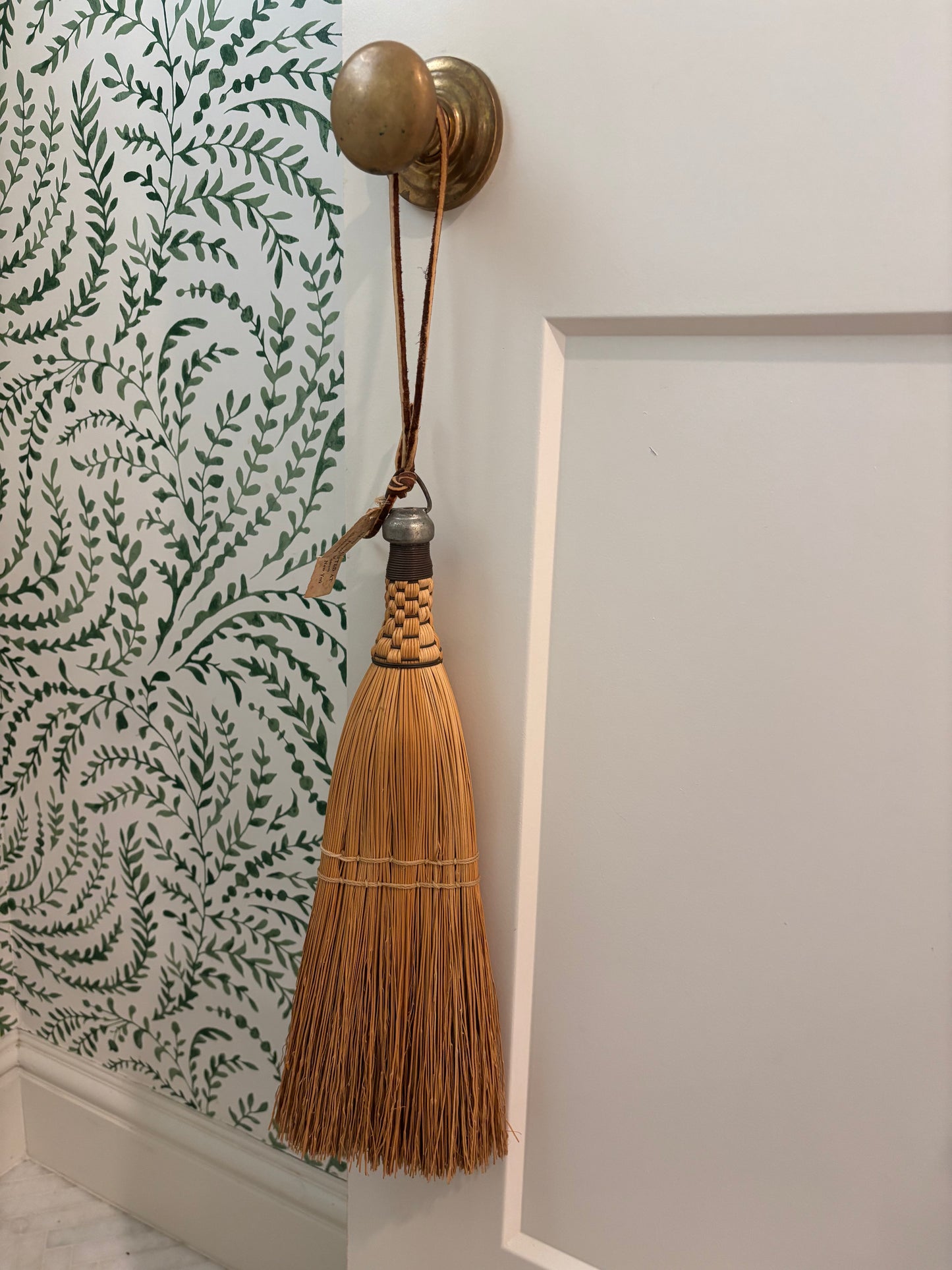 Vintage Whisk "Hand" Broom - Long With Metal Cap