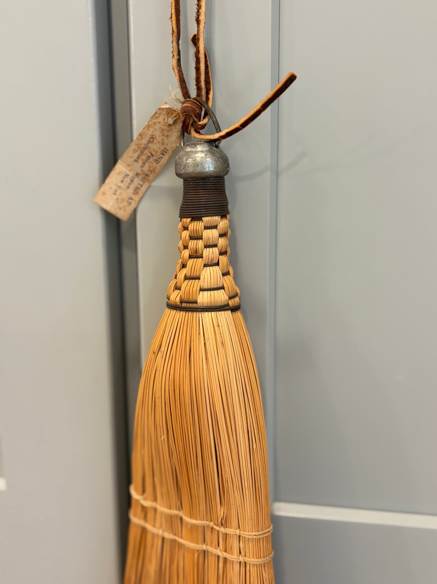 Vintage Whisk "Hand" Broom - Long With Metal Cap