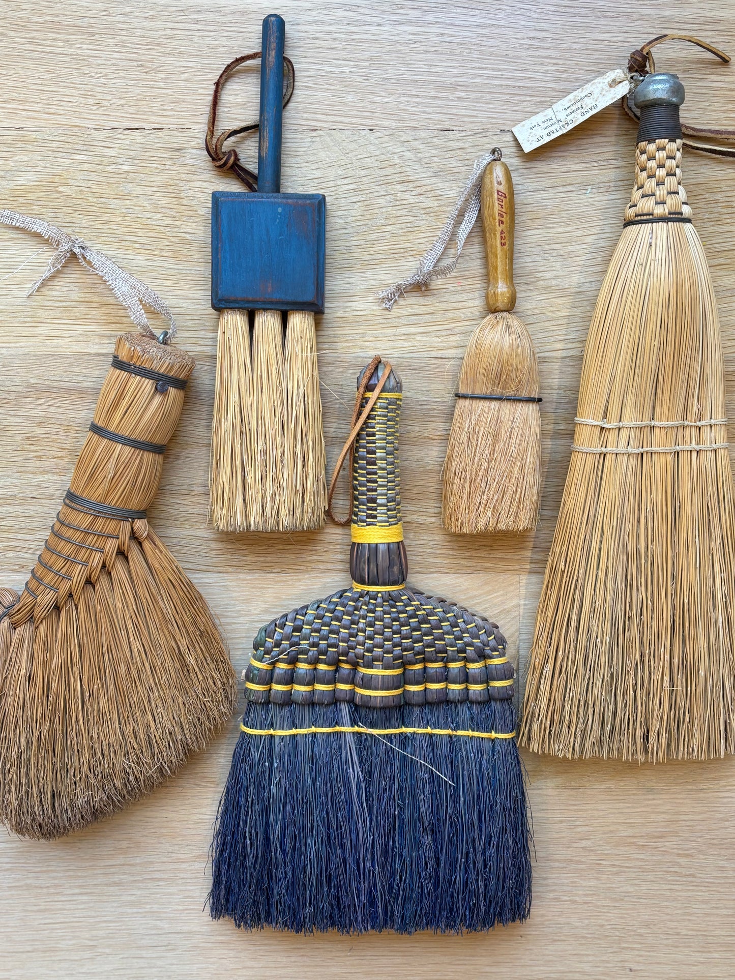 Vintage Whisk "Hand" Broom - Long With Metal Cap