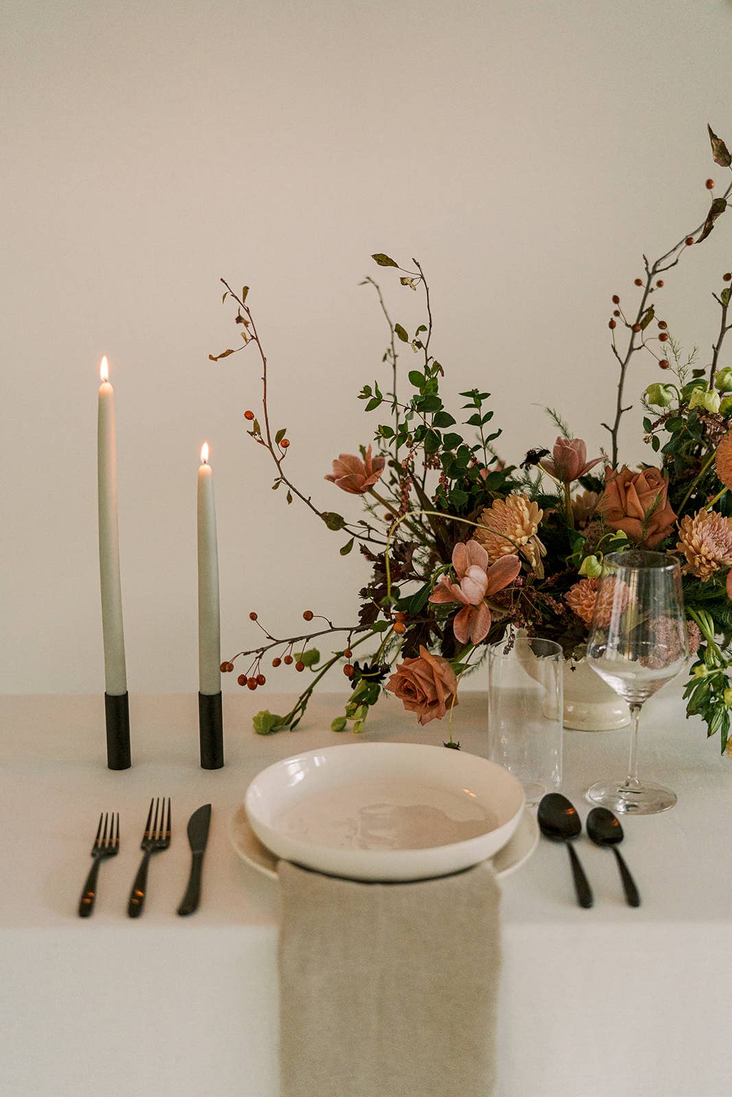 100% Beeswax Dipped Taper Candles | Pair of Eucalyptus Color (10" Long)