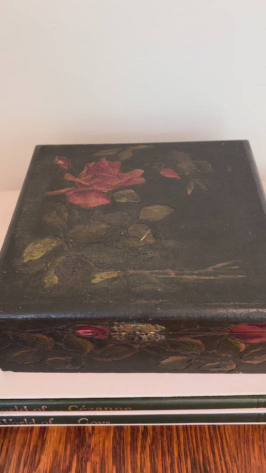 Vintage Art Nouveau Carved Box