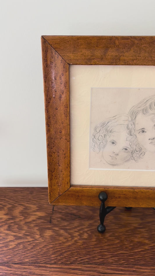 Antique Sketch of Young Girls